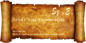 Sztáray Eszmeralda névjegykártya